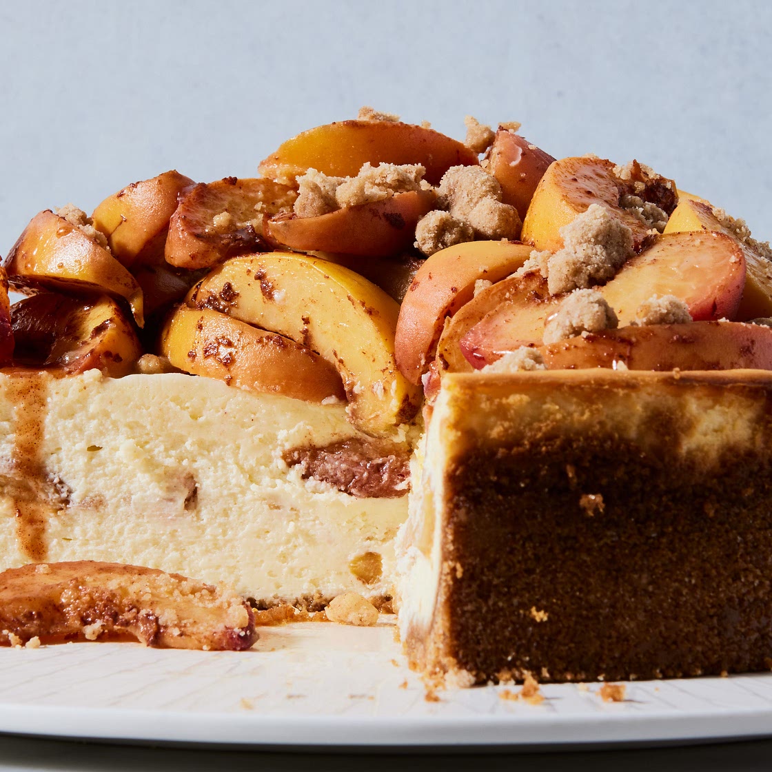Peach Cobbler Cheesecake