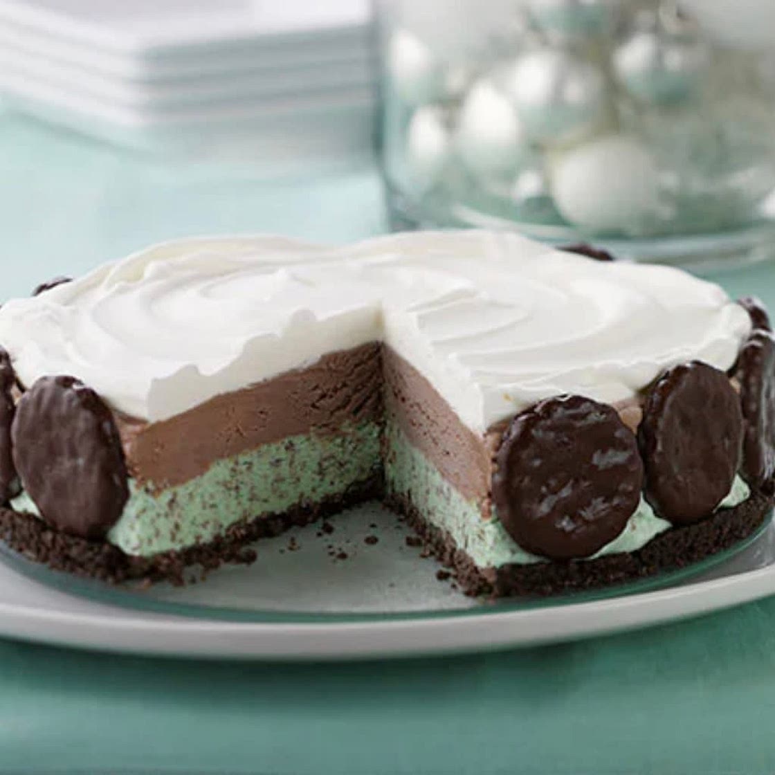 Mint Chocolate Chip Ice Cream Cake