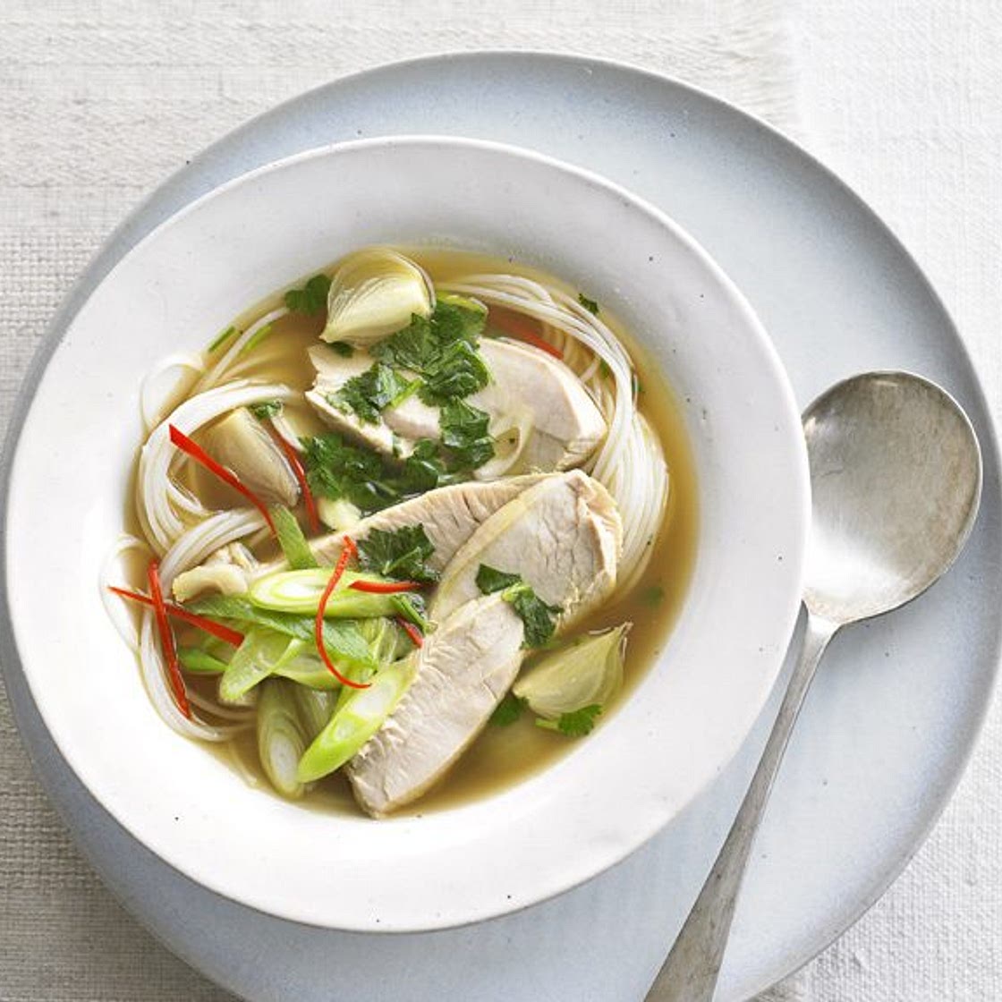 Hot and sour turkey soup