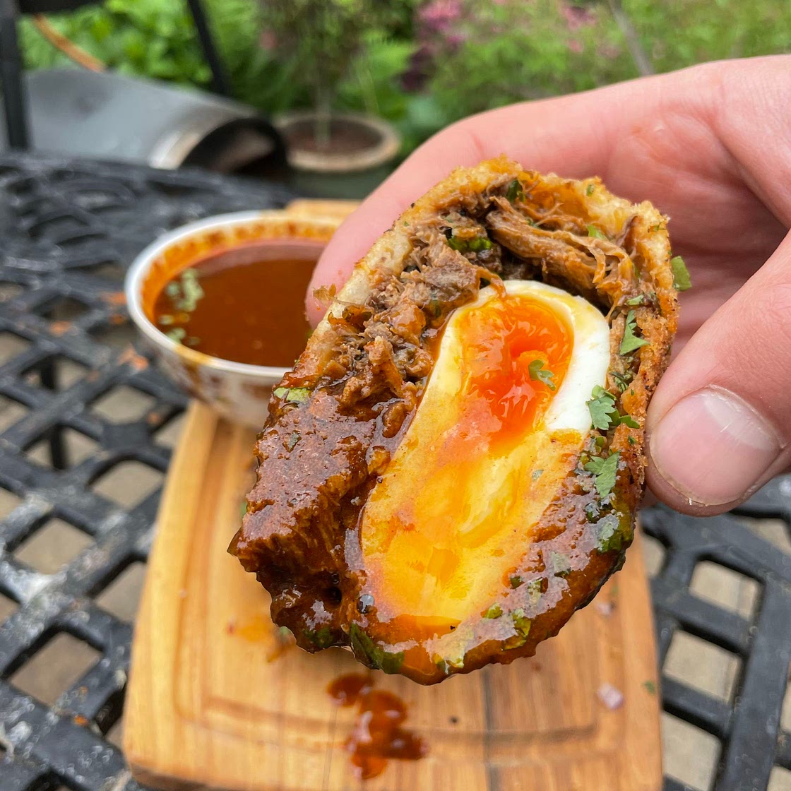 Birria Lamb Scotch Eggs
