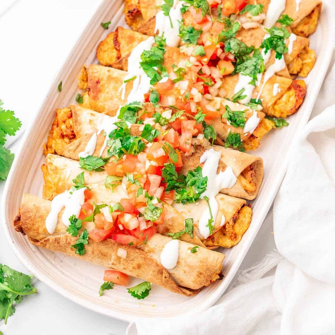 Air Fryer Chicken Flautas