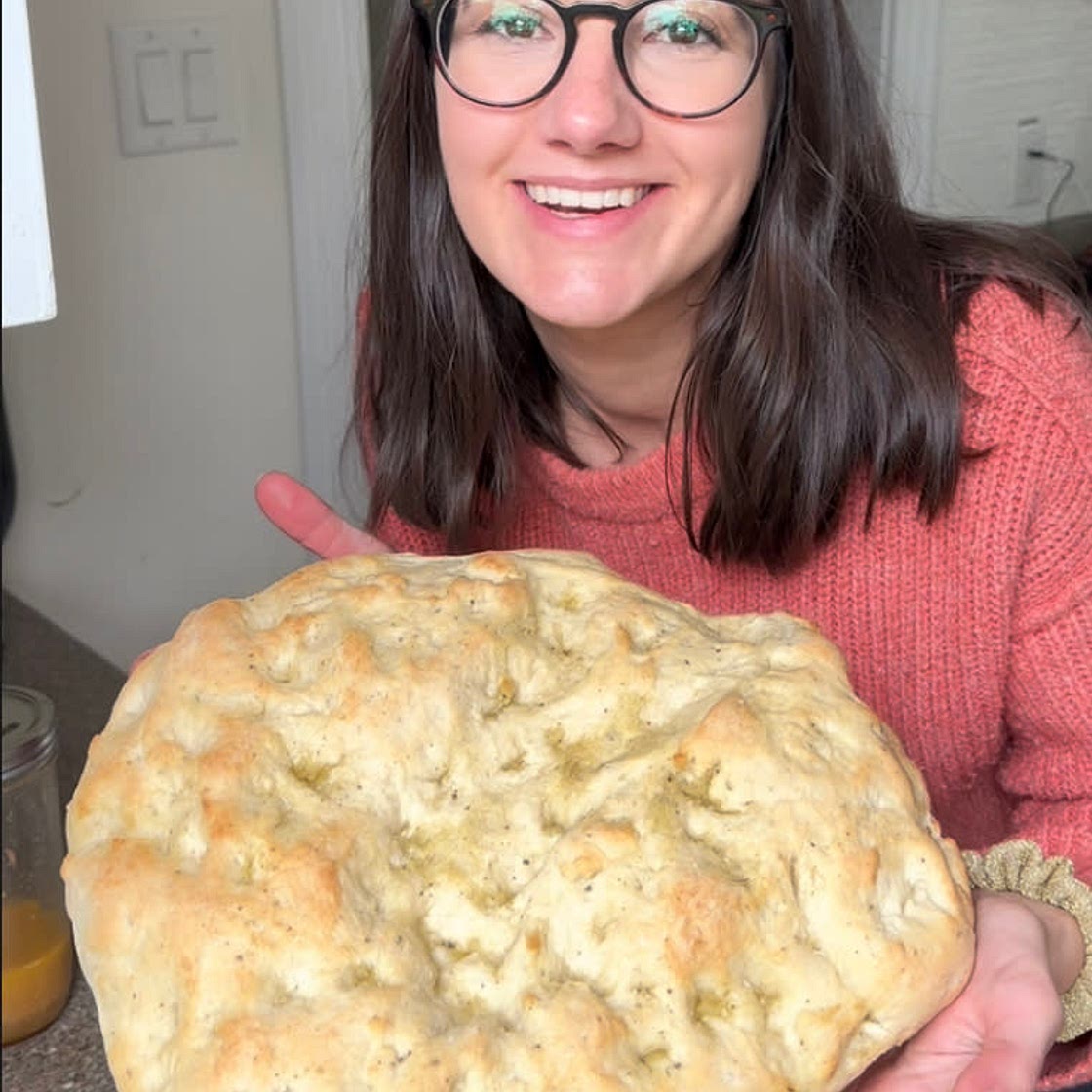 Basic foccacia (bread machine or stand mixer)