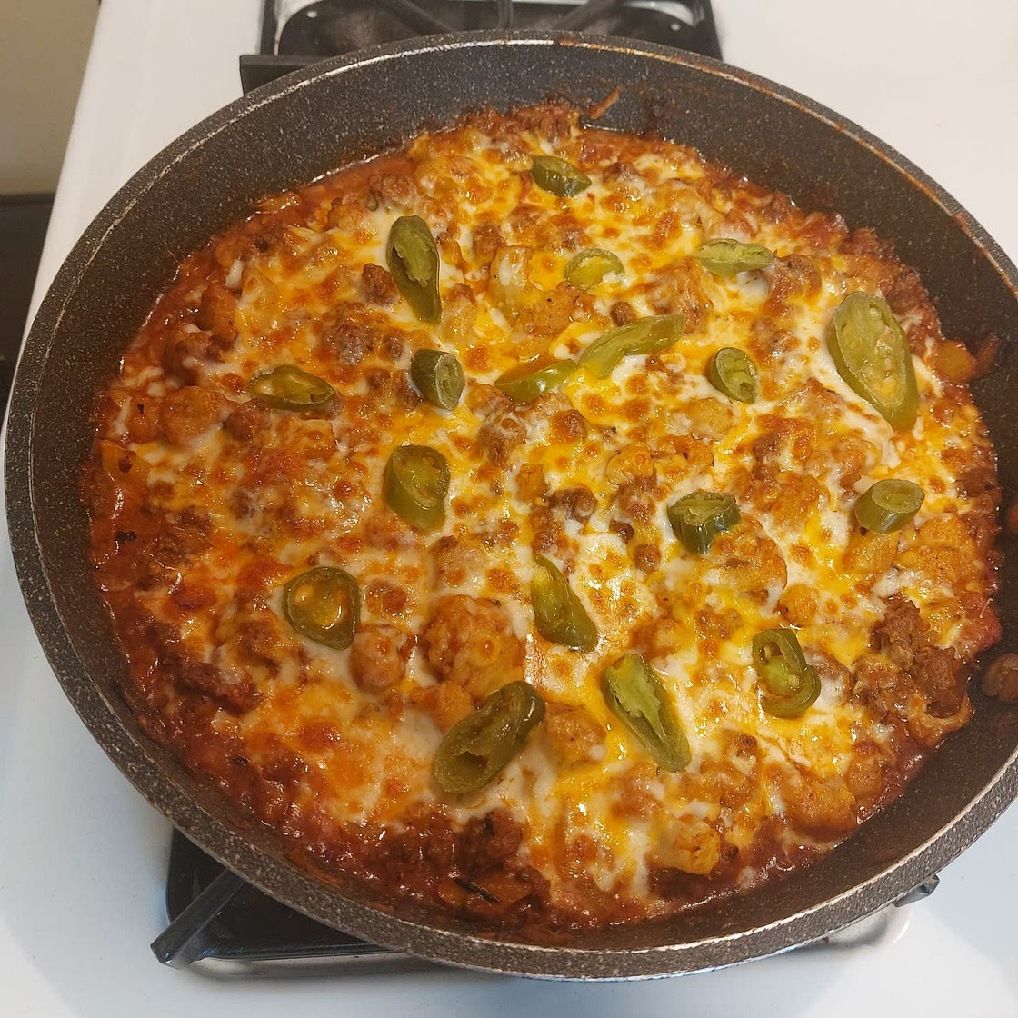 Cheesy Ground Beef & Cauliflower Casserole