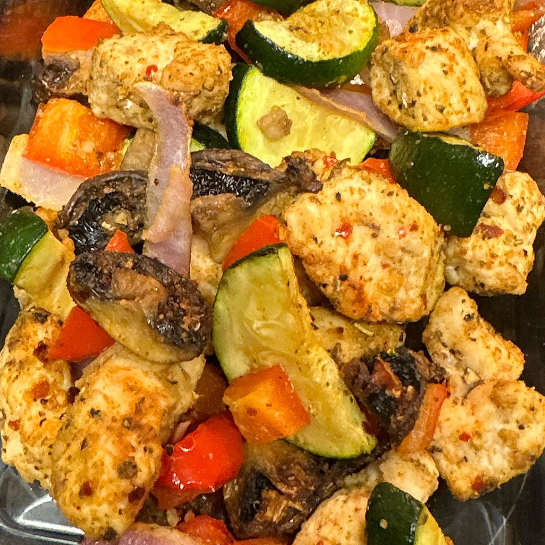 10 Minute Roasted Chicken and Vegetables - Air Fryer Recipe