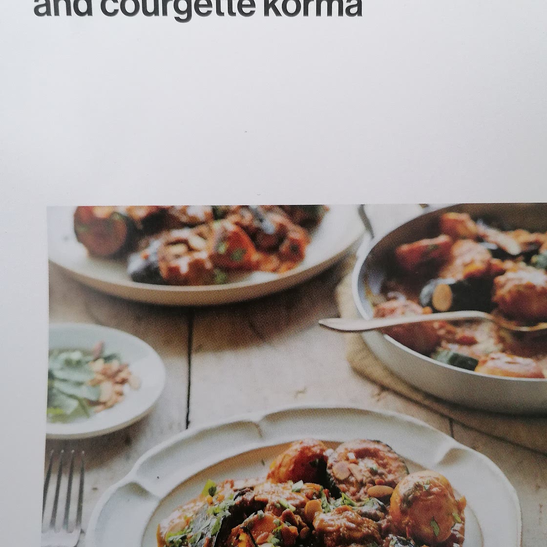 Aubergine and courgette korma
