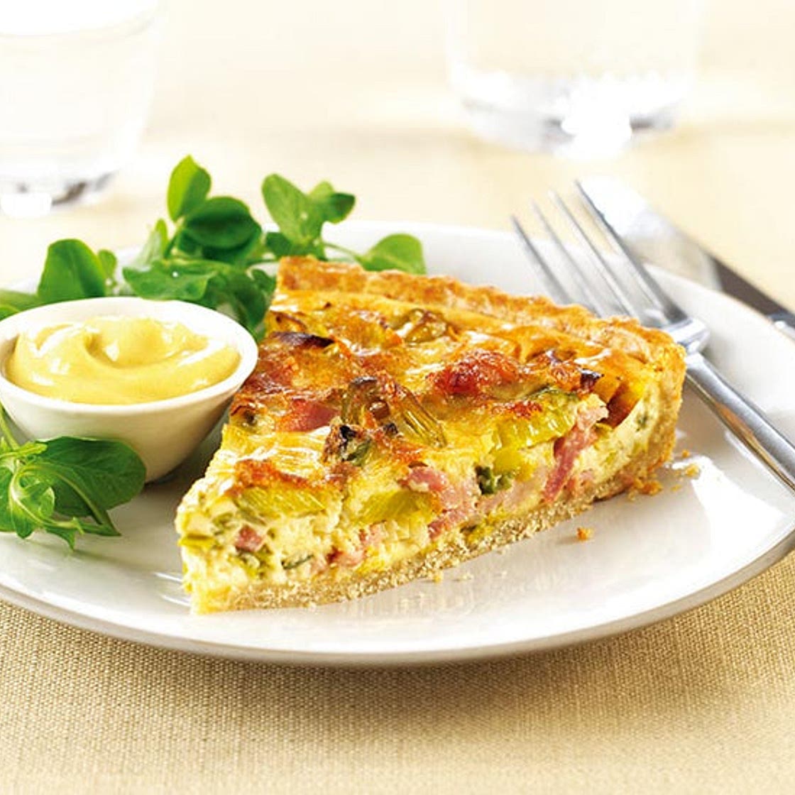 Savoury Leek - Bacon Quiche