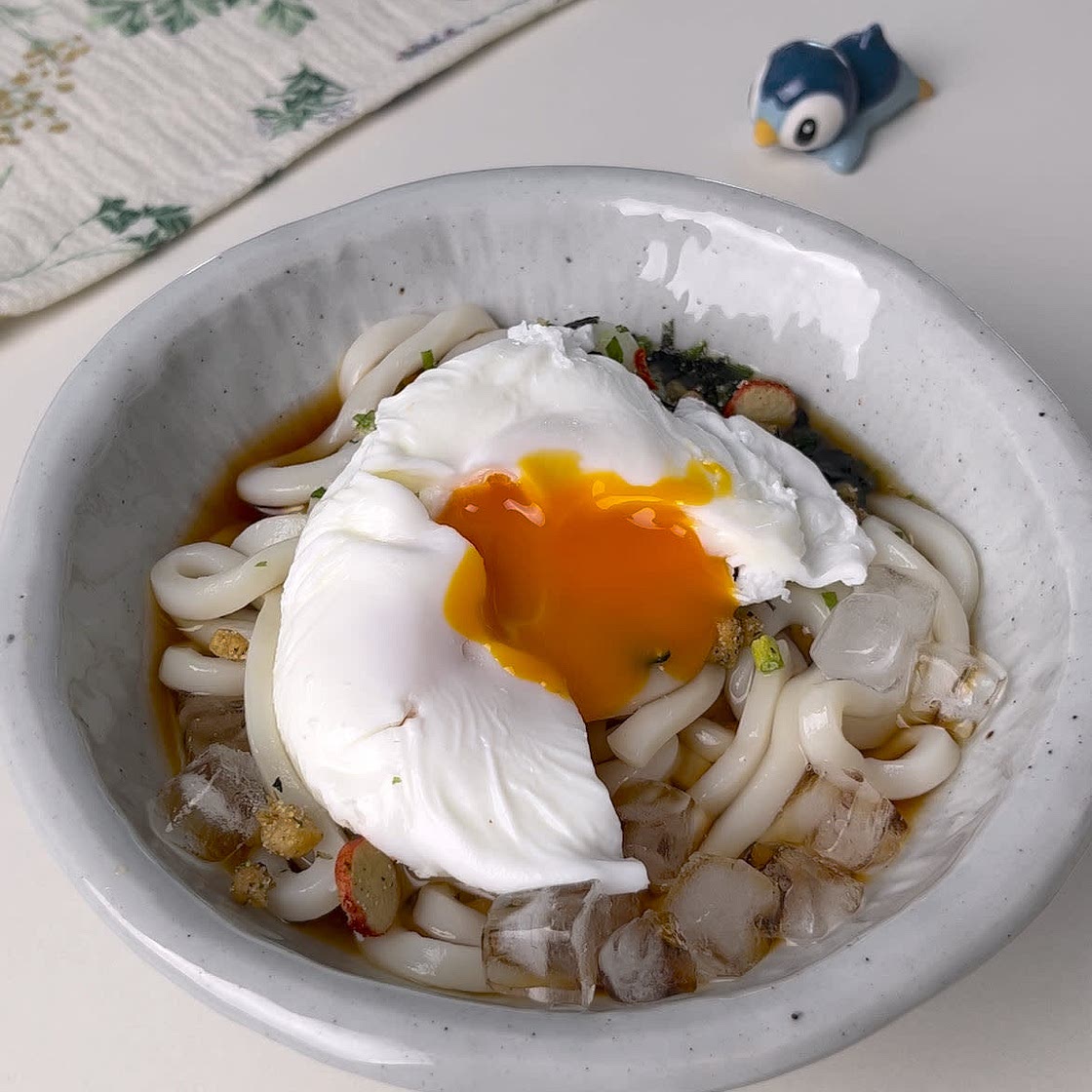 10-minute instant cold udon 🧊✨