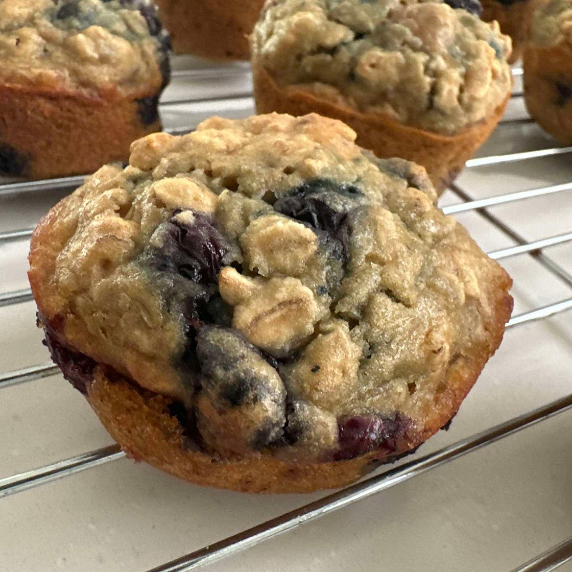 Blueberry oatmeal muffins
