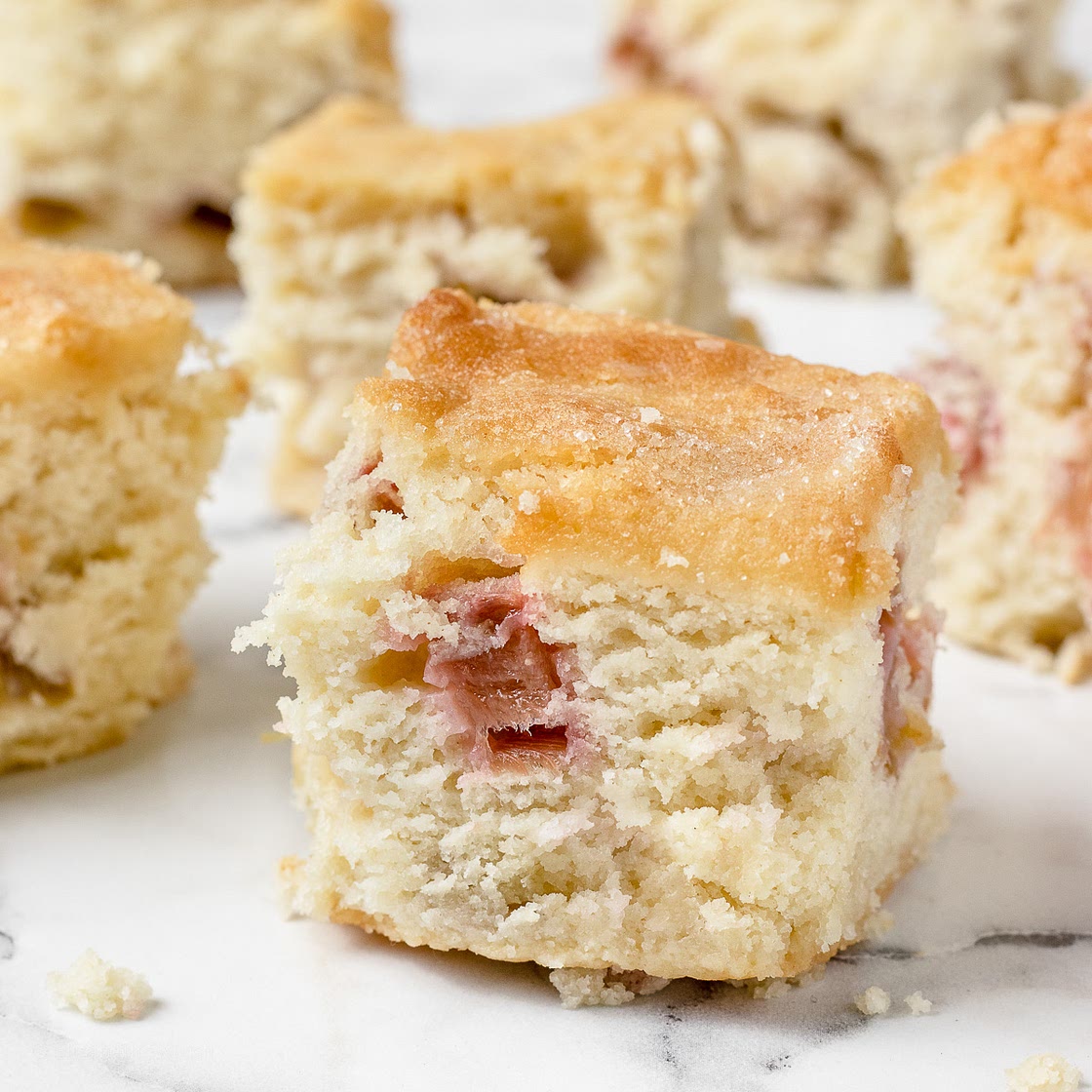 Rhubarb Snack Cake