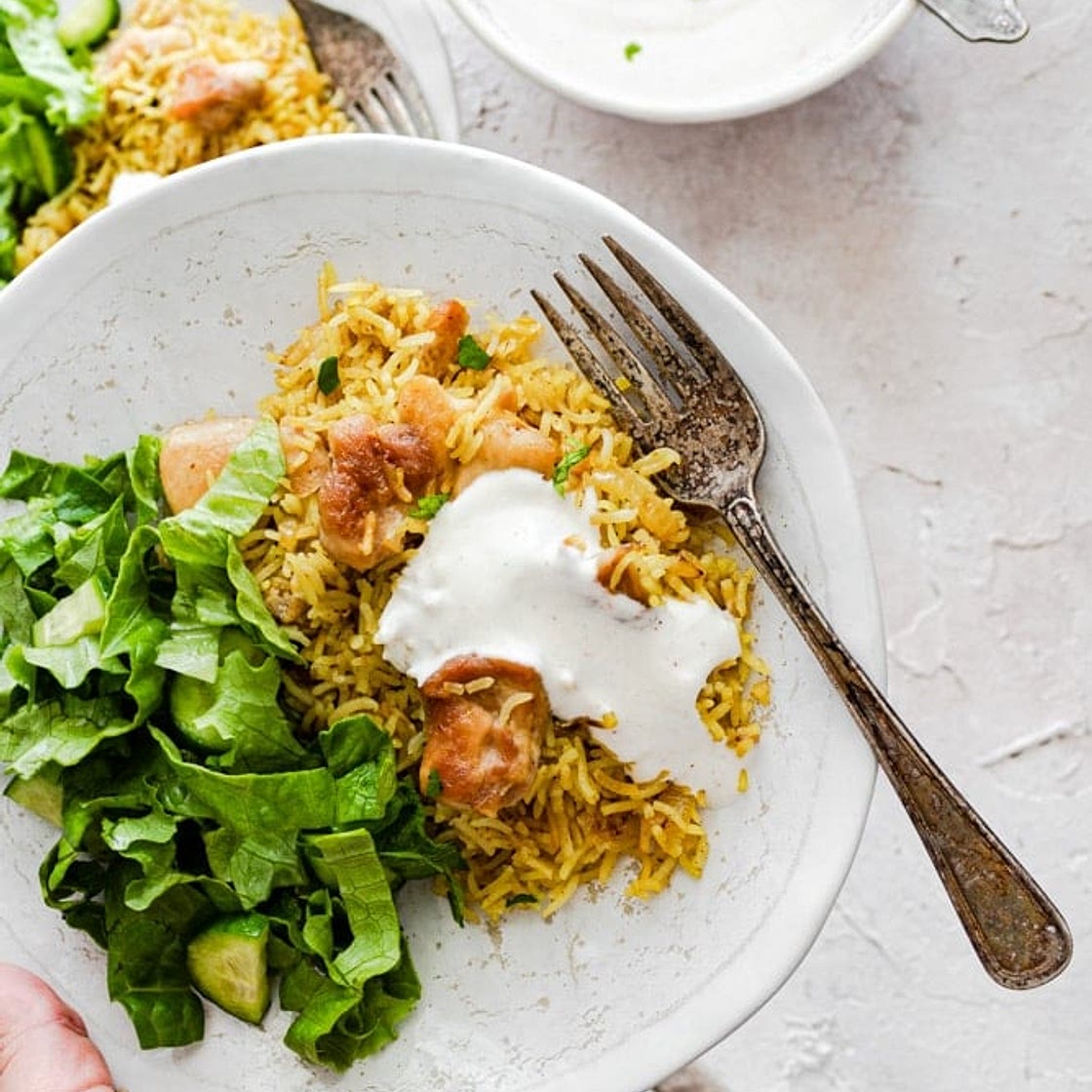 Shawarma Rice with White Sauce (in one pot!)
