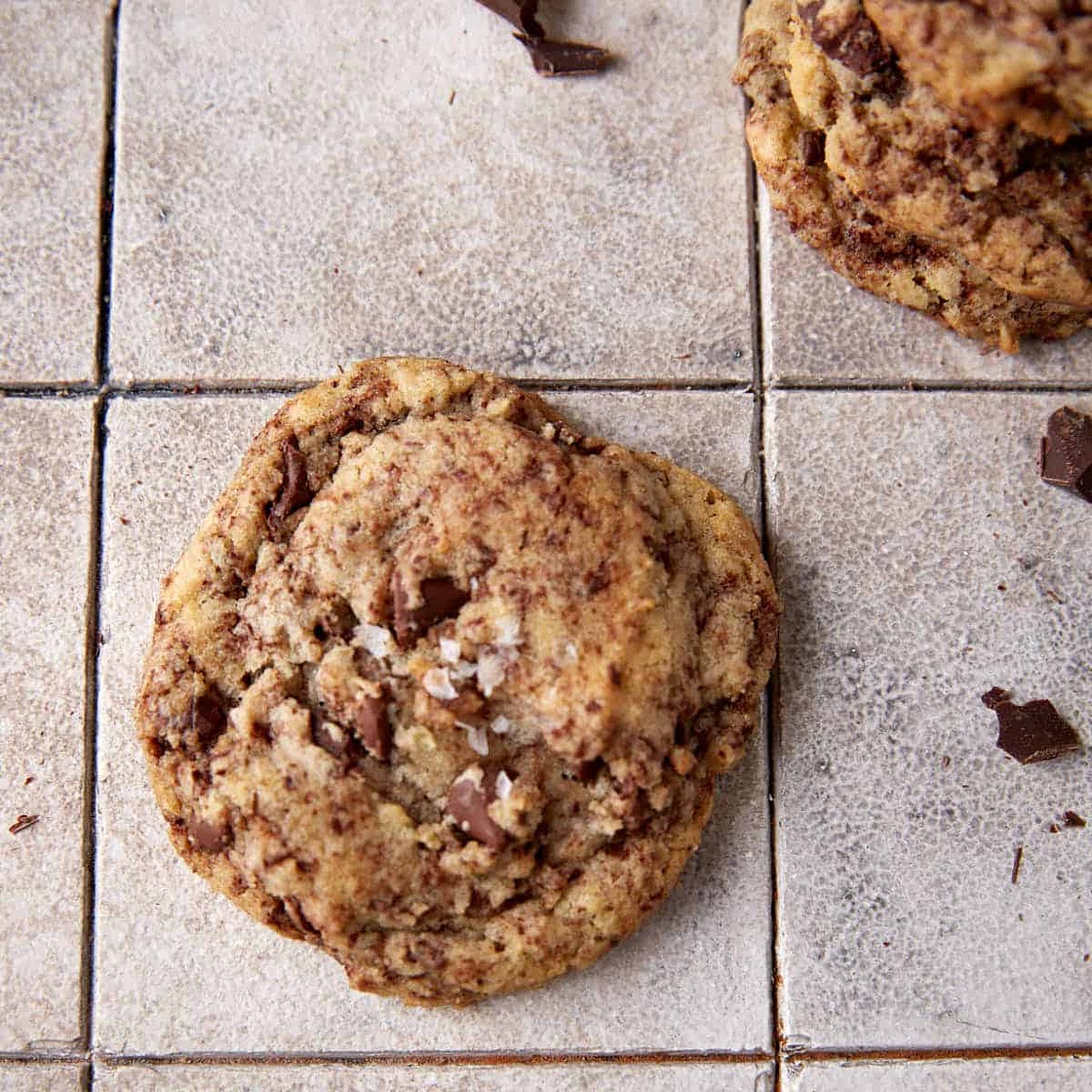 Triple Chocolate Cookies with Grated Chocolate