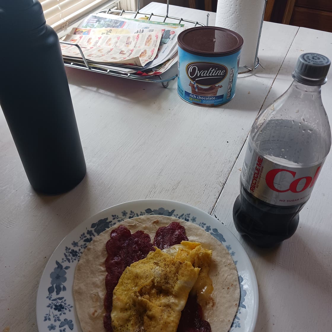 Turkey bacon scrambled eggs wrap!