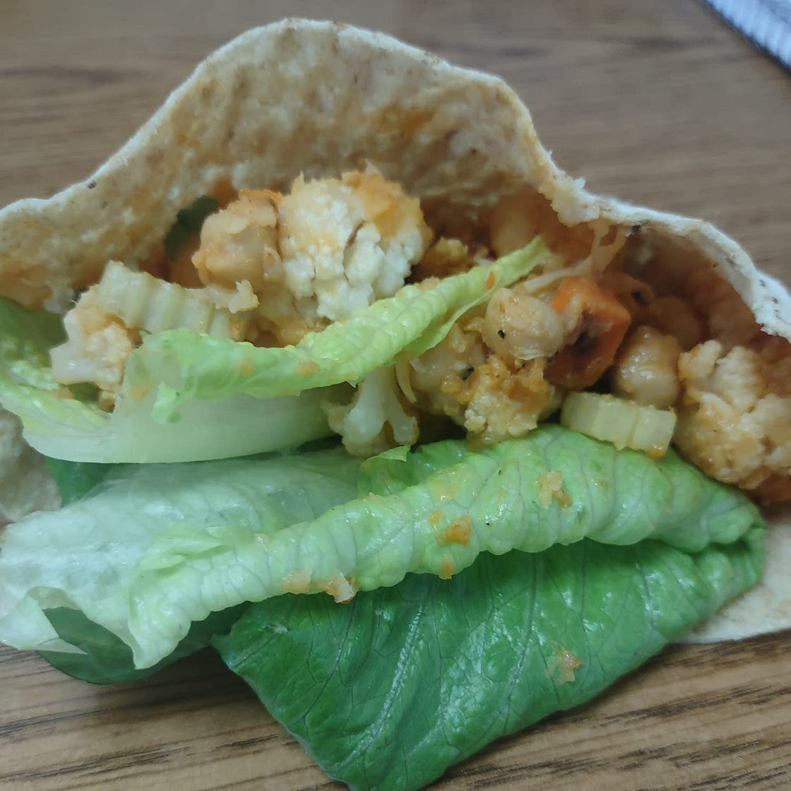 Spicy Buffalo Cauliflower Pitas
