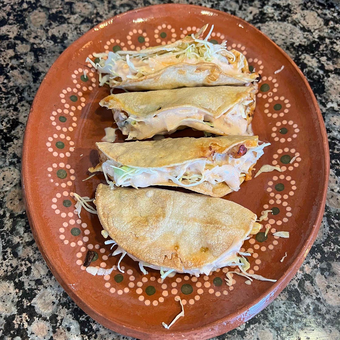 TACOS DORADOS DE CAMARÓN 