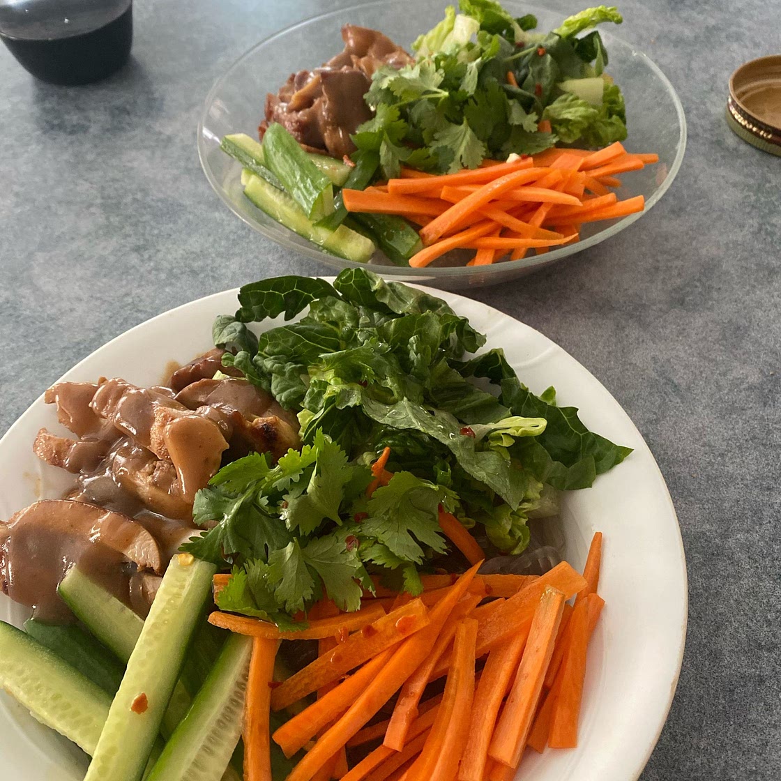 Vietnamese Noodles with Lemongrass Chicken