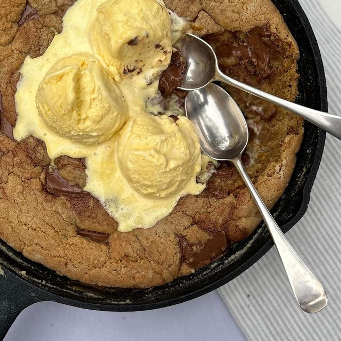 Brown Butter Chocolate Chip Skillet Cookie