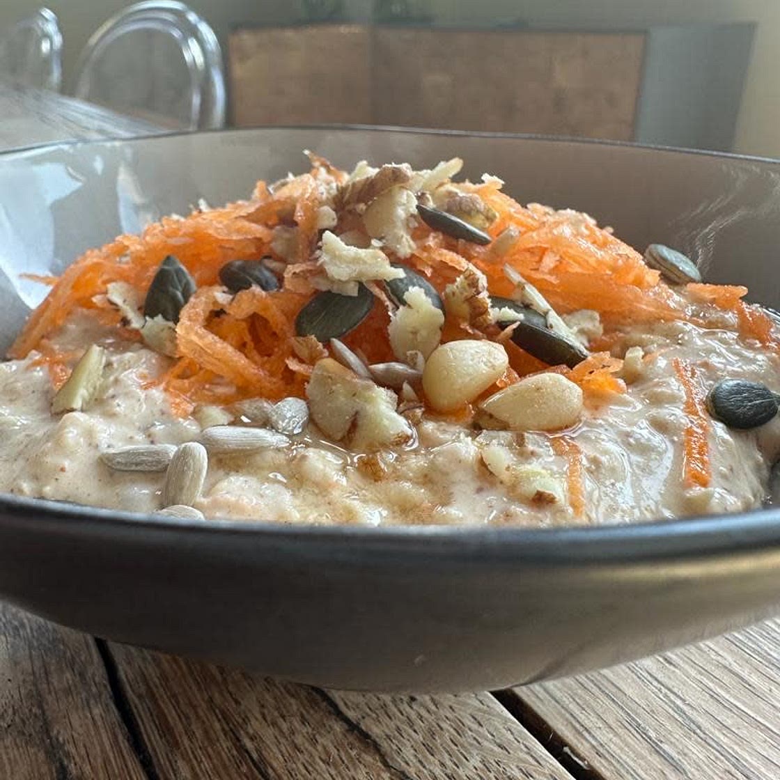 Carrot, apple and date Birchers Muesli