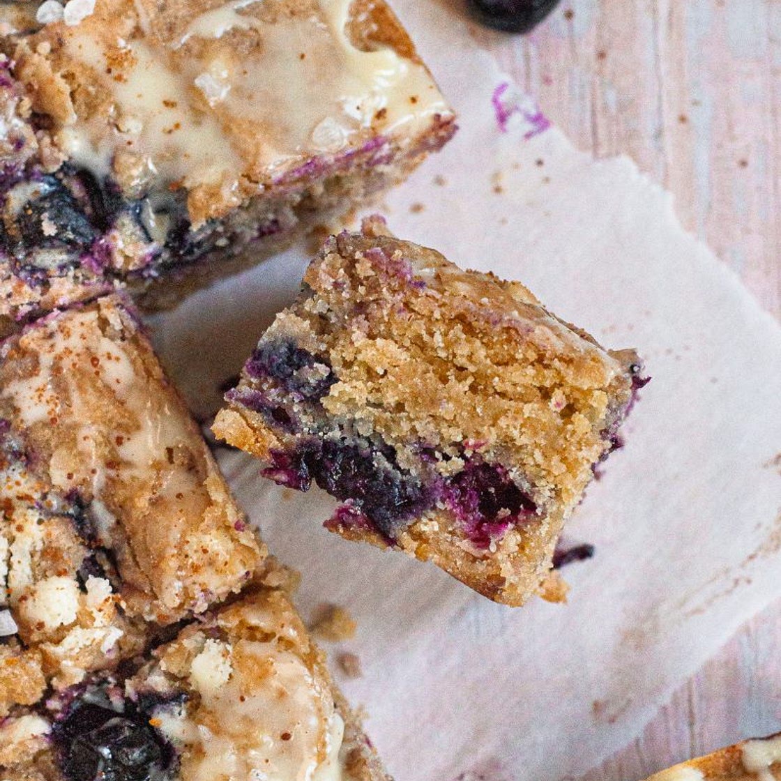 Blueberry Blondies (Gluten-Free & Vegan)