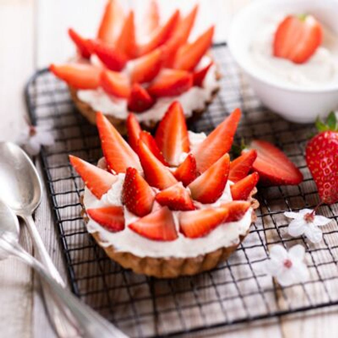 Tartelettes aux fraises et crème au mascarpone