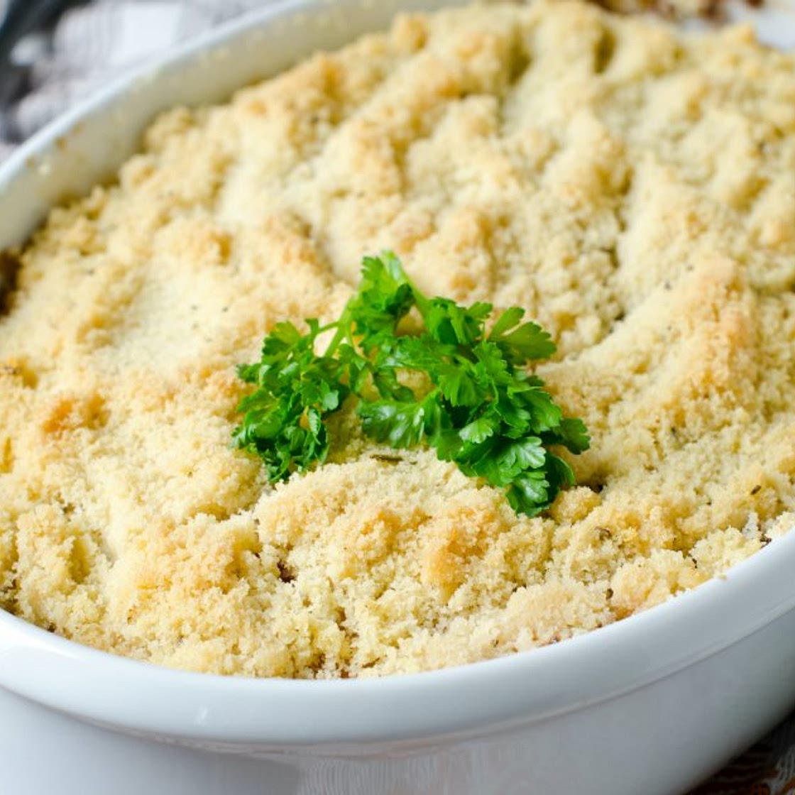 Crumble de courgettes à la ricotta