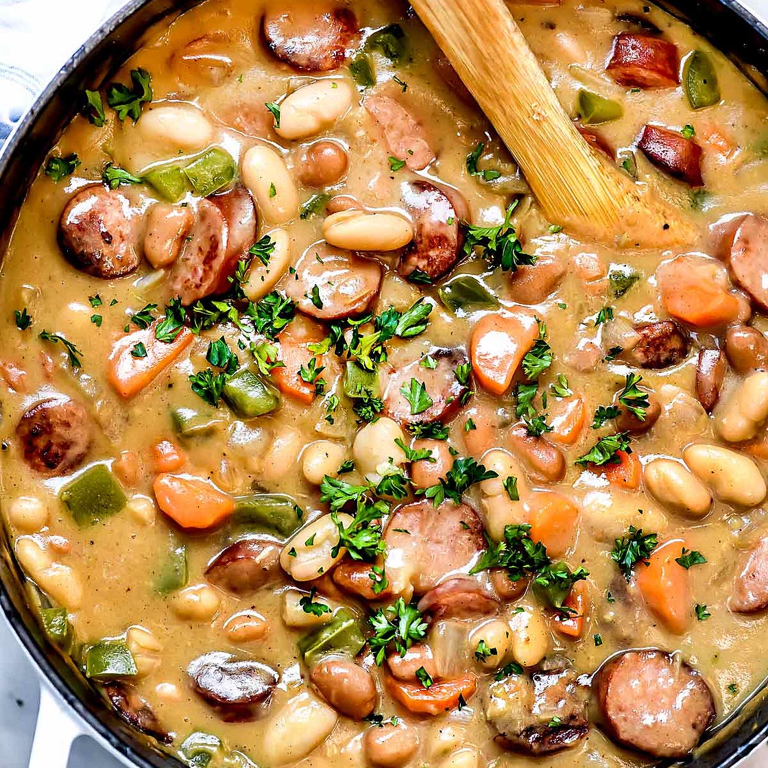 Creamy Bean Soup with Sausage