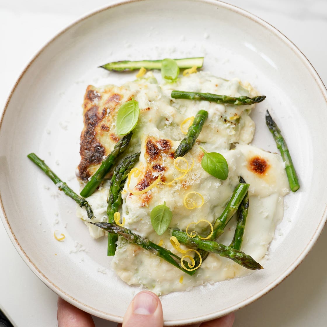 Asparagus pancakes