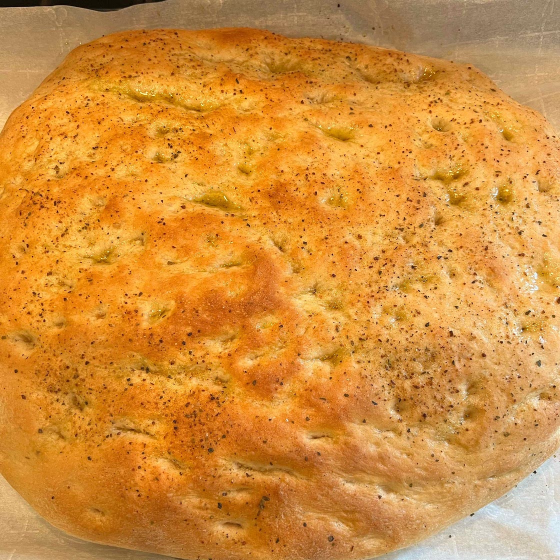 Basic foccacia (bread machine or stand mixer)