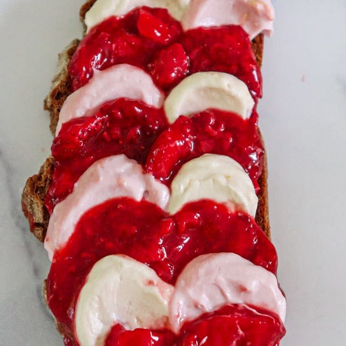 Vegan Strawberry Cheesecake Toast