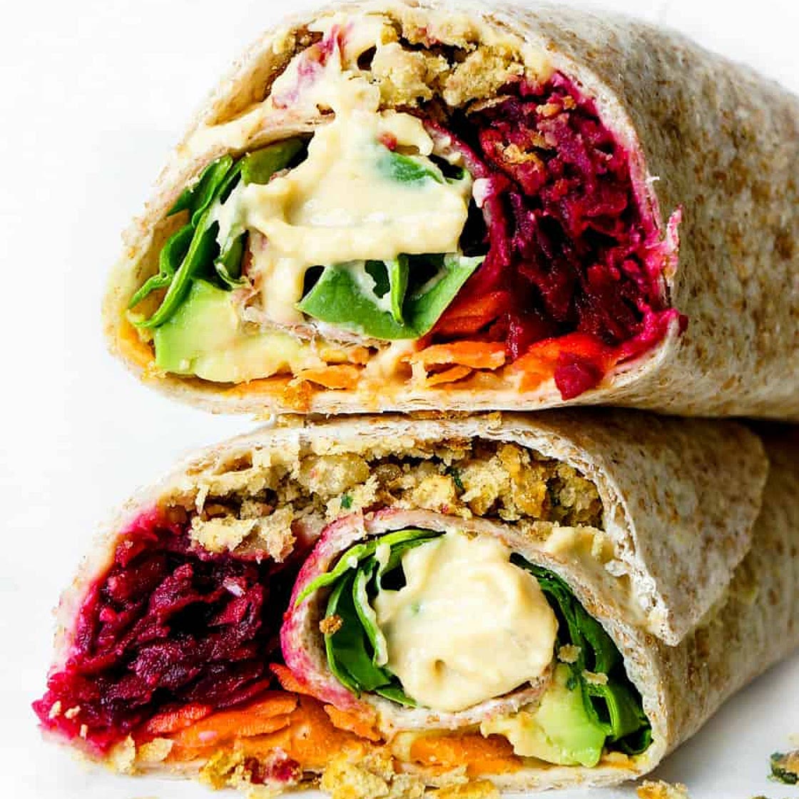 Vegan Falafel Wrap with Hummus