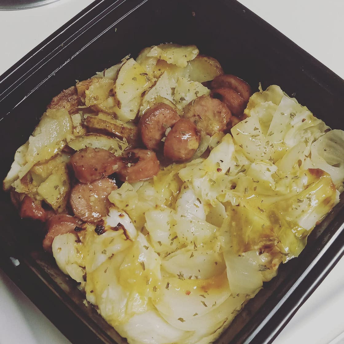 Chicken Sausage & Cabbage