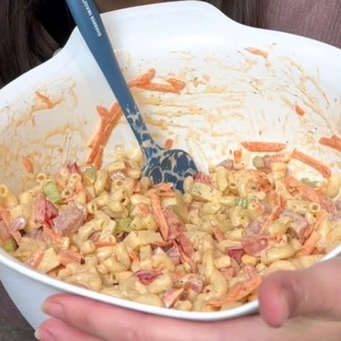 Ham & cheese pasta salad