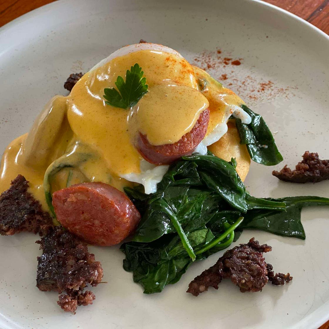 Spanish-Venezuelan Eggs Benedict