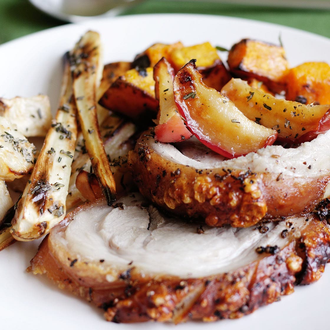 Fennel, black pepper and lemon slow-roasted pork shoulder