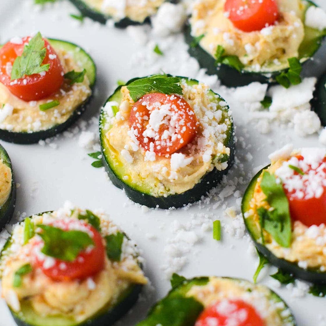 Mediterranean Cucumber Bites (Easy Appetizer or Snack)