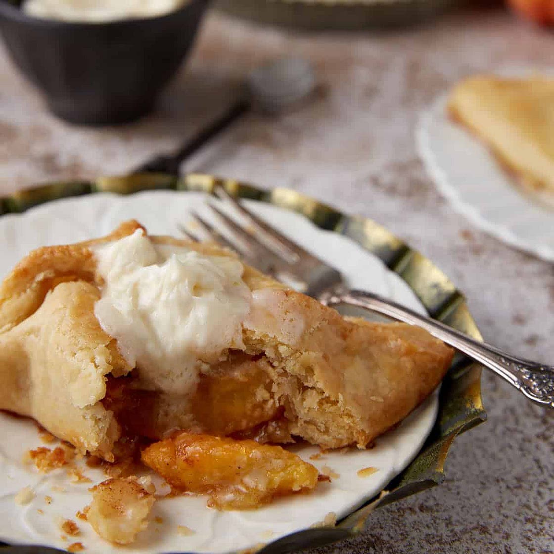Flaky Peach Dumplings with Fresh Peaches