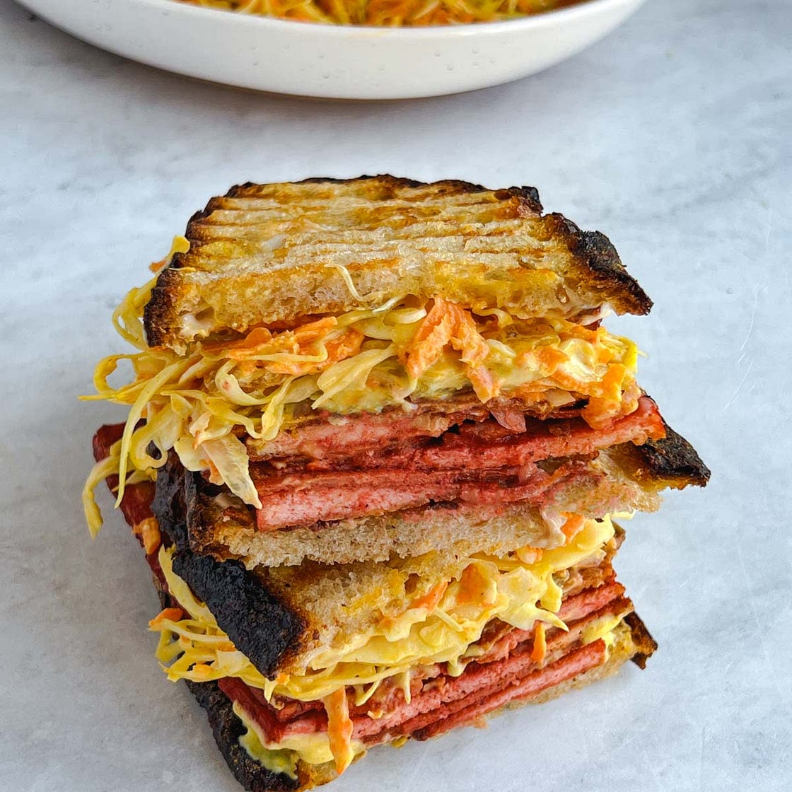 High-Protein Tofu Sandwich (Vegan Pastrami)