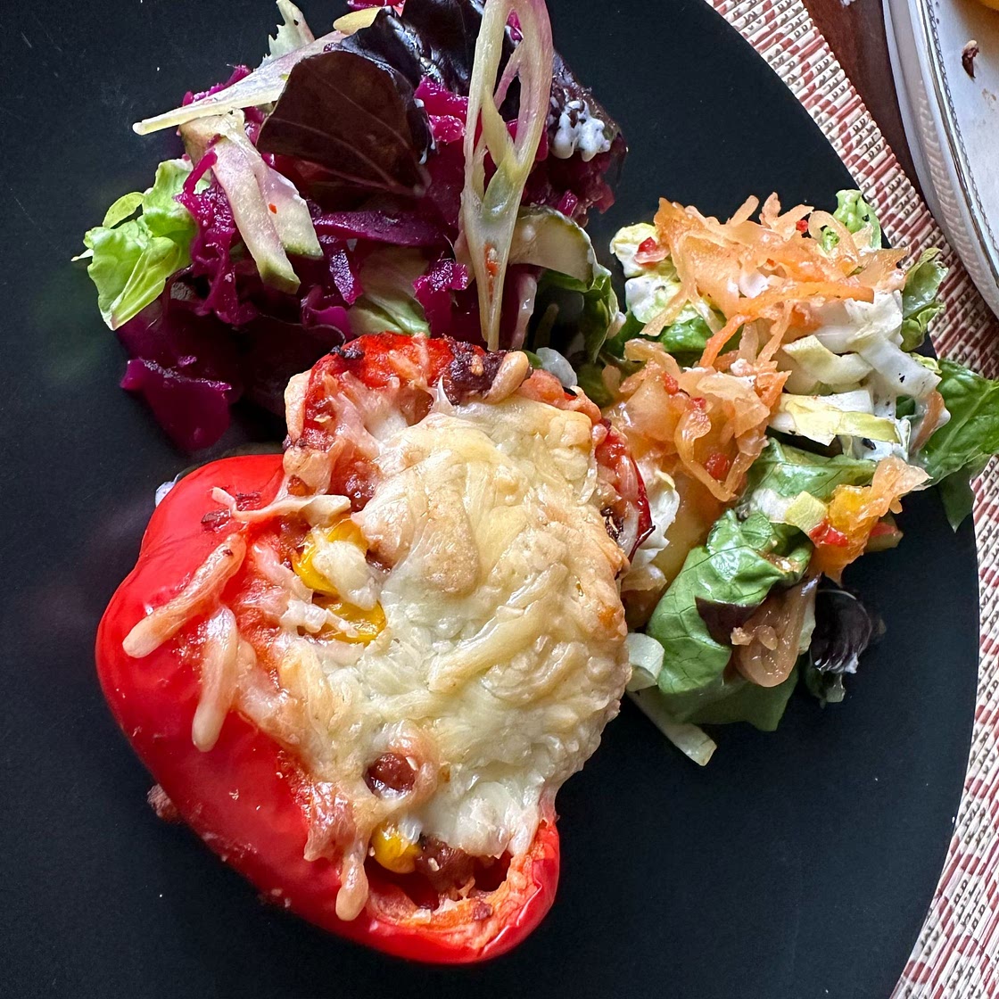 Mexican Tempeh Stuffed Peppers