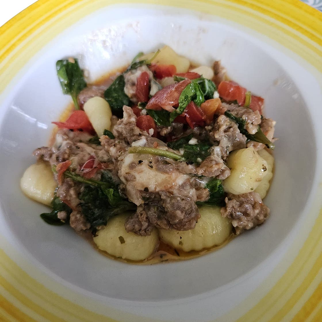 Cheesy One-Pot Gnocchi with Italian Sausage & Spinach