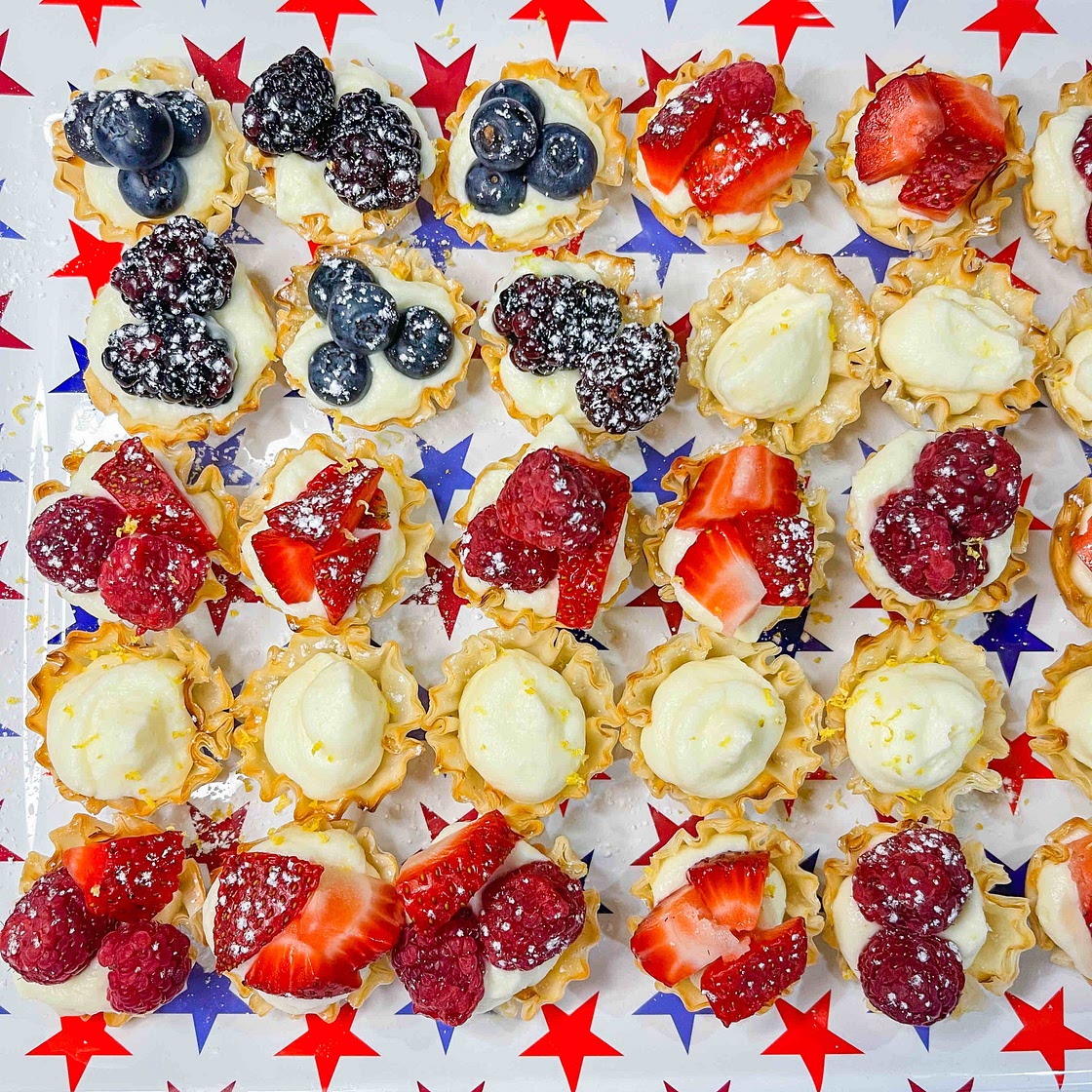 Red White & Blue Fruit Tarts