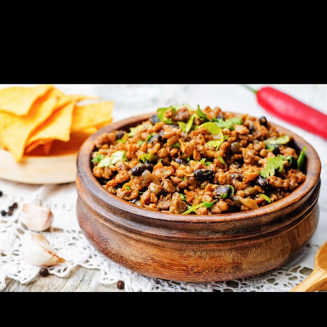 Tailgate Chili with Black and Red Beans