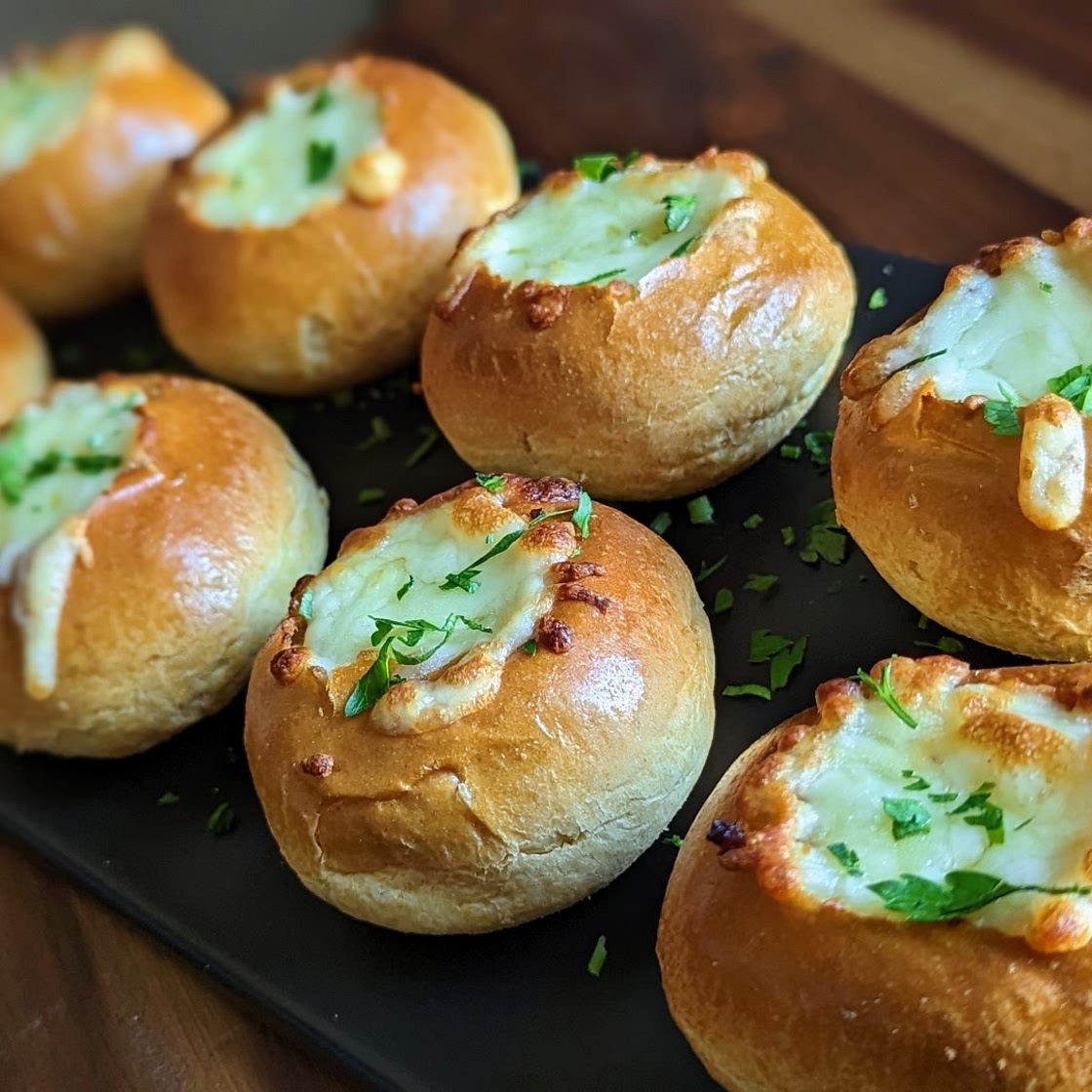 Cheesy Bolognese Brioche Bites
