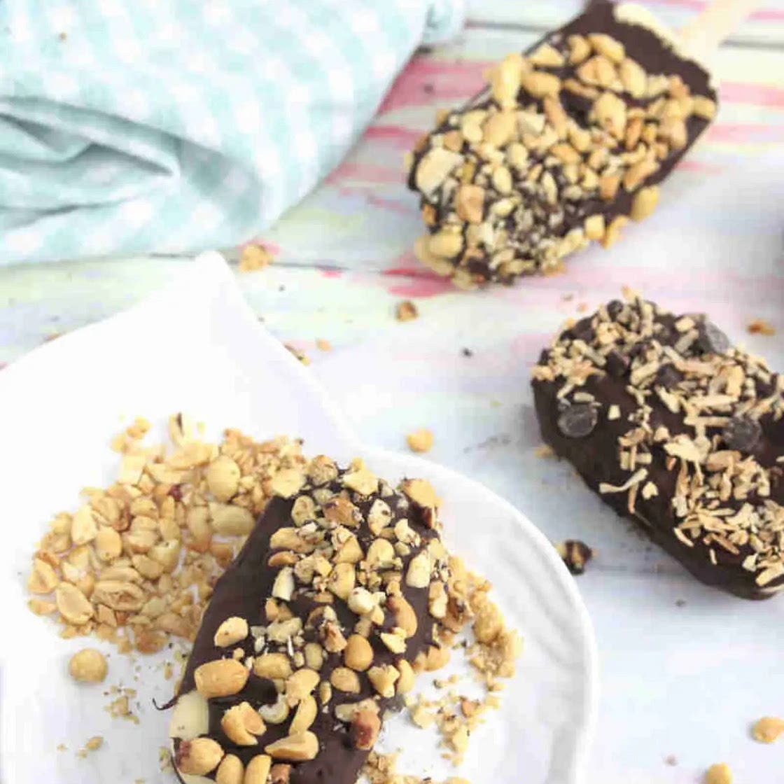 Chocolate Dipped Protein Ice Cream Bars