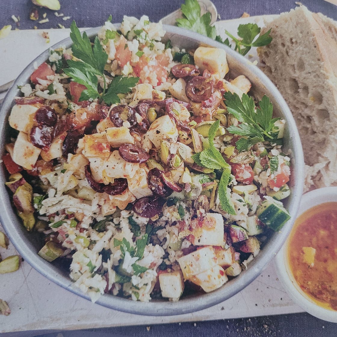 Blumenkohl taboule mit feta