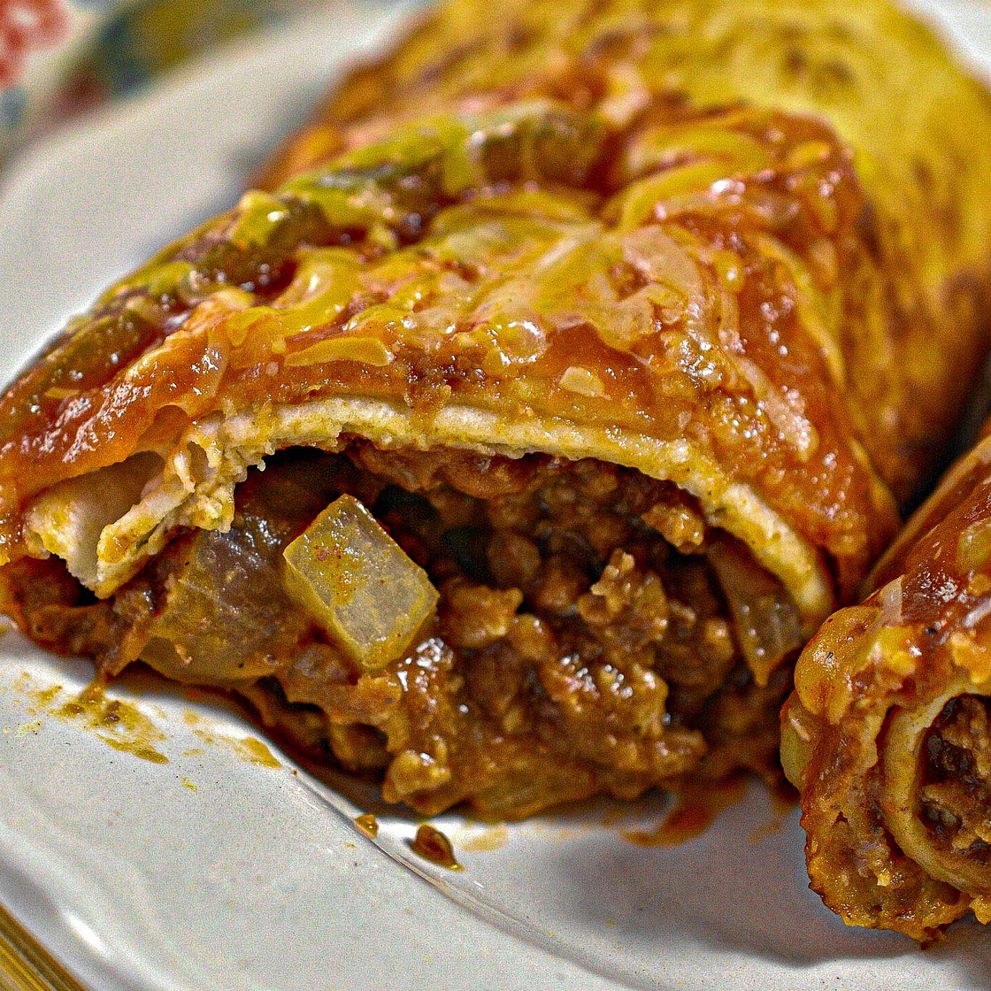 Cheesy Beef Chimichanga