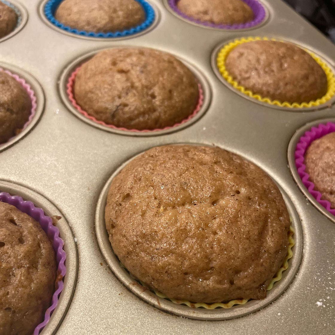 Toddler lentil banana muffins