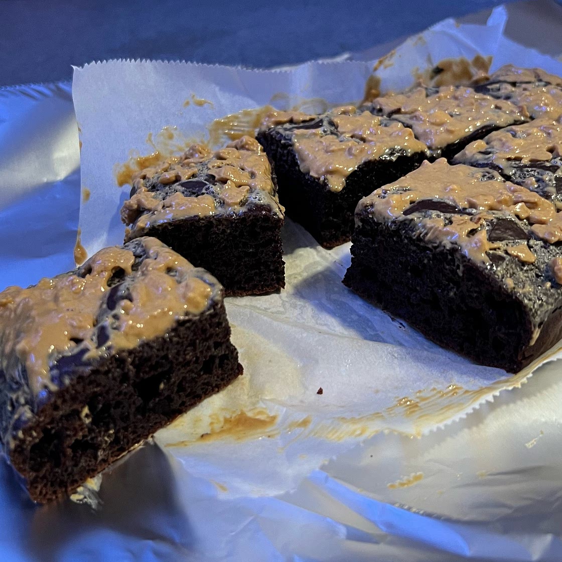50 calorie peanut butter swirl brownies
