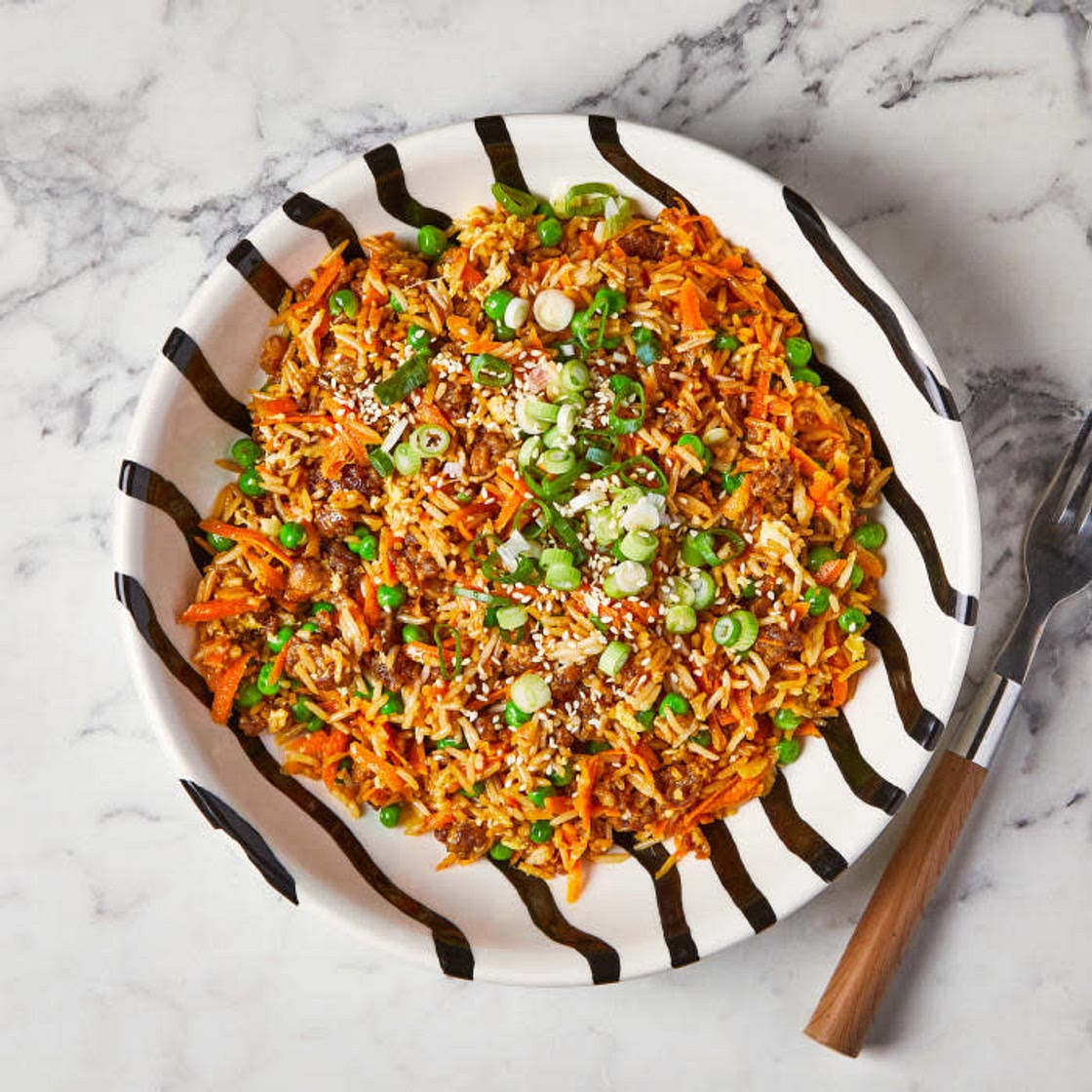 Sesame Pork & Egg Fried Rice