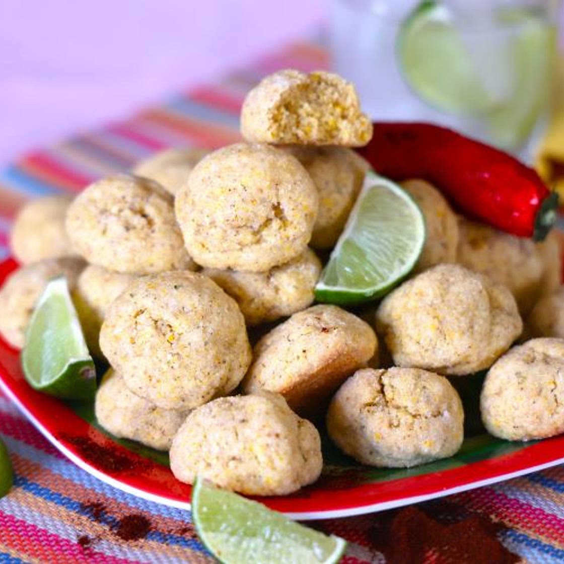 Cornmeal Cookies With Chili and Lime