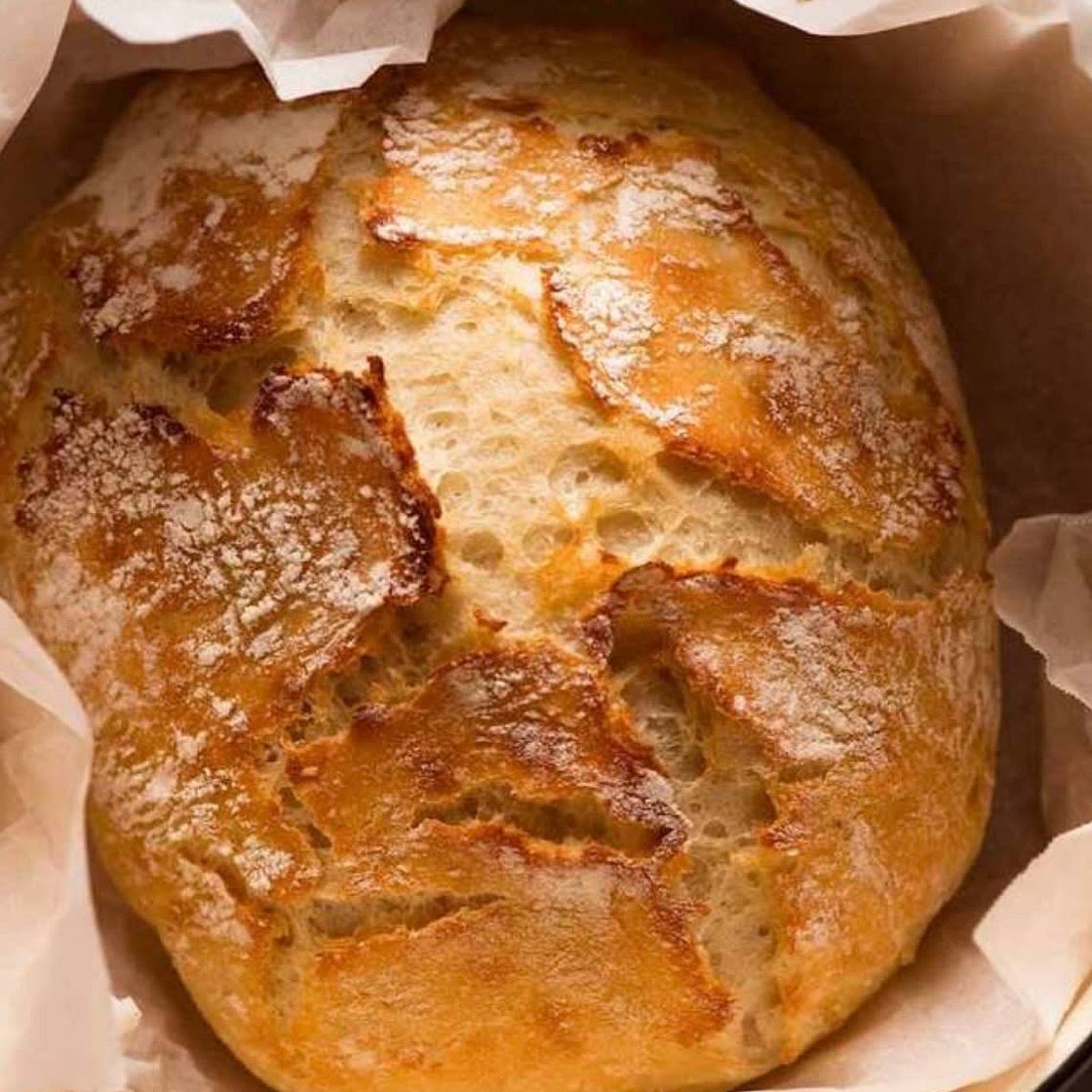 Simple No-Knead Crusty Bread