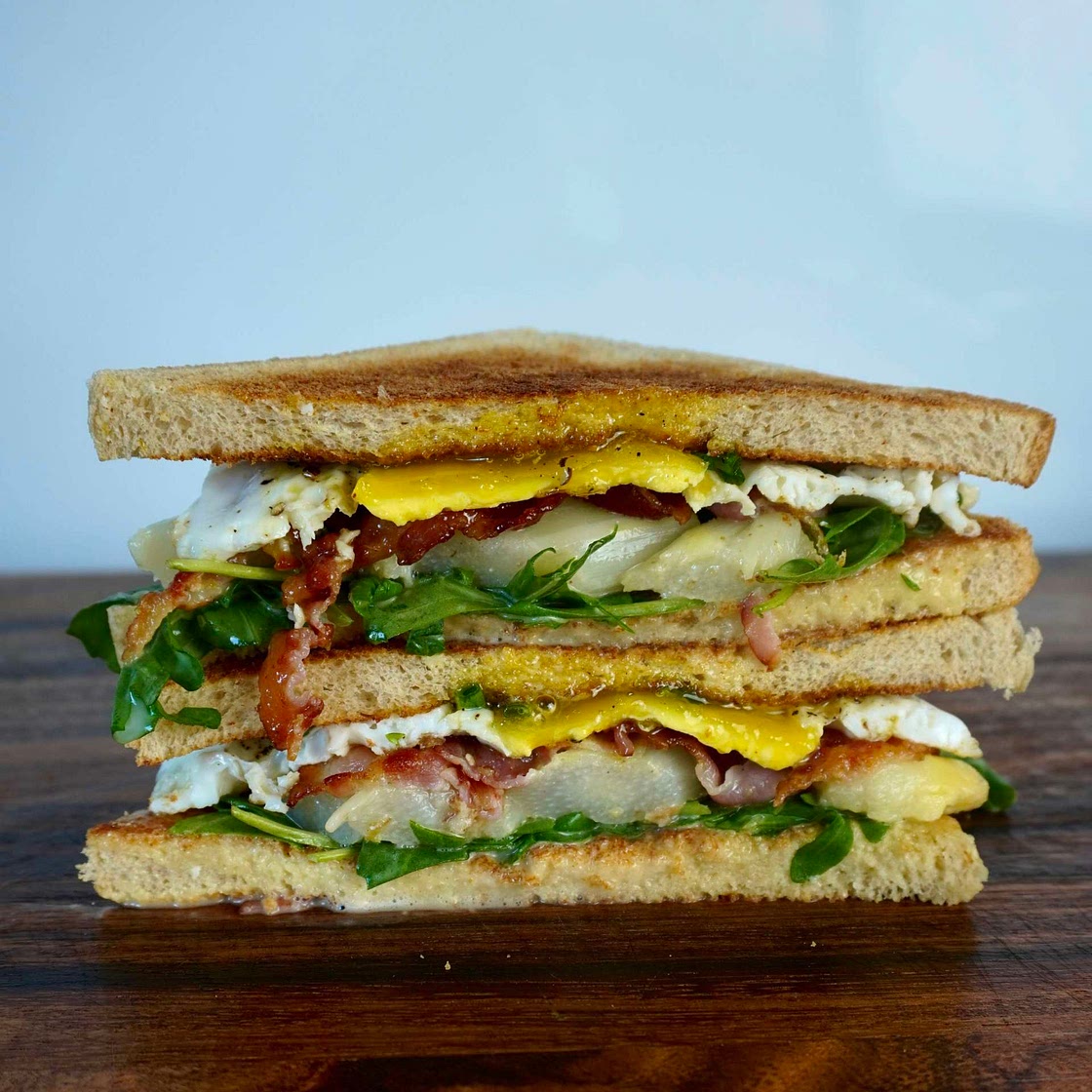 Asparagus bacon sandwich